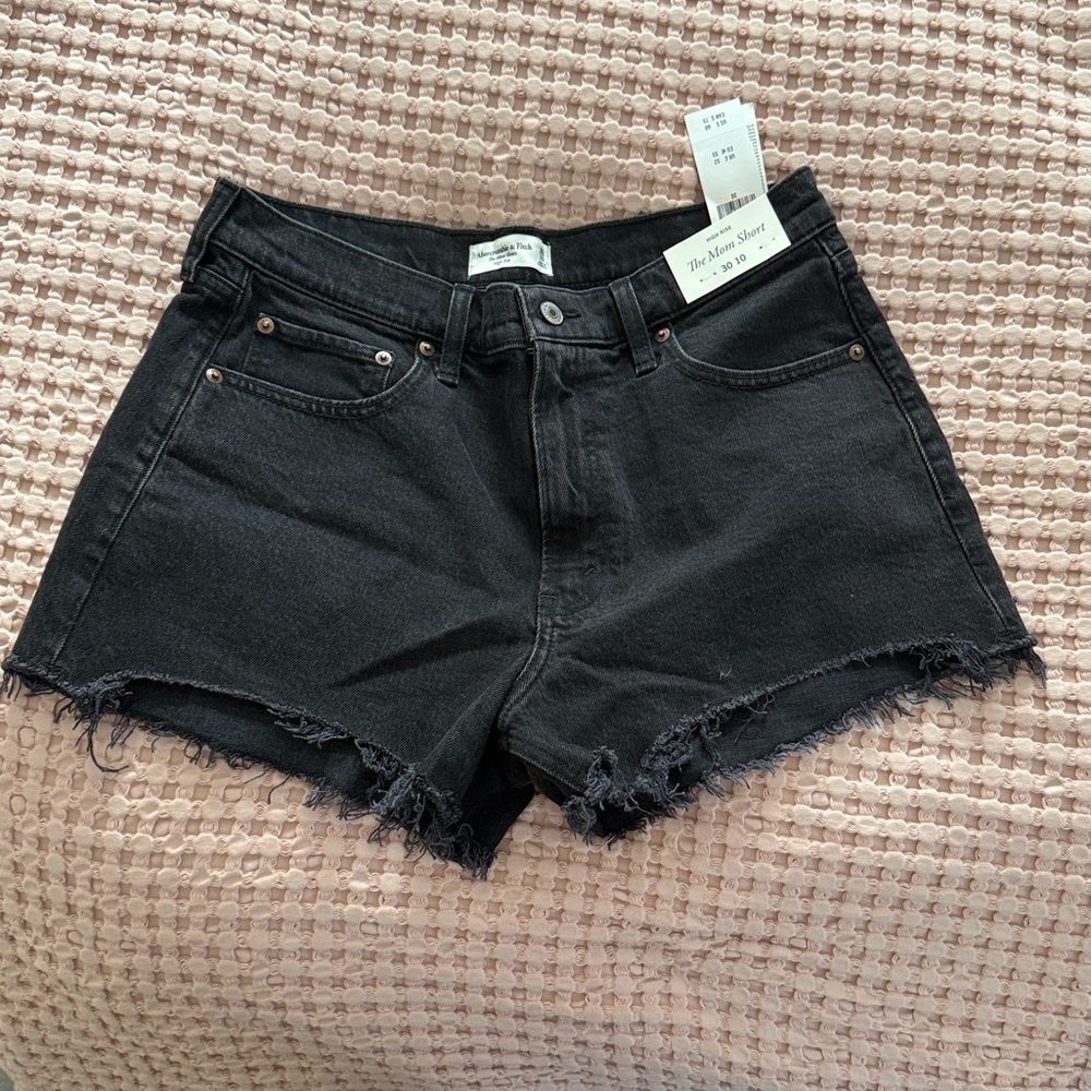 NWT 2 Pairs- Abercrombie MOM High Rise Shorts, both size 30